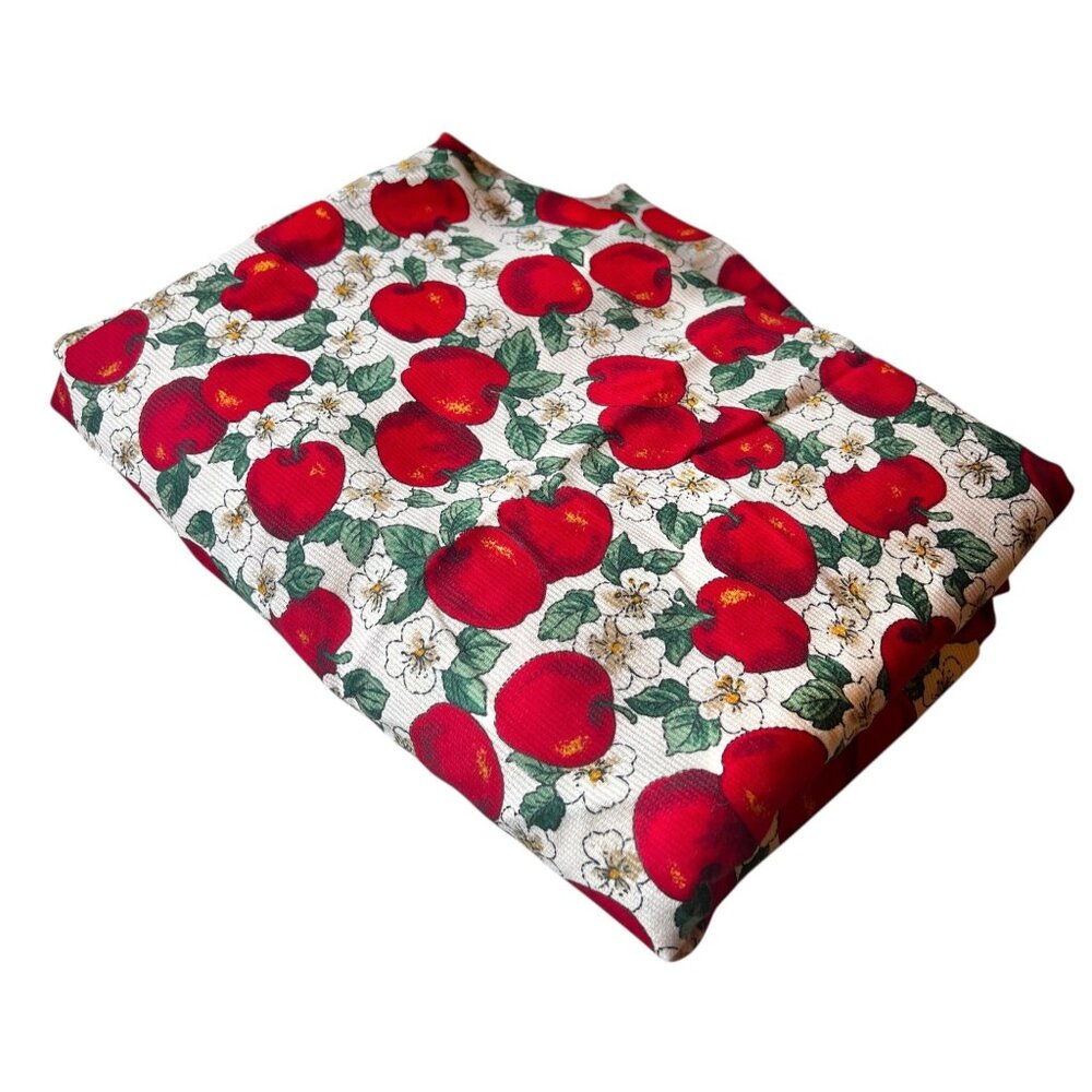 Cranston Apple & Blossom Print Fabric  2 Yds 60” VTG HTF Schwartz Liebman